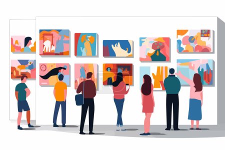 Illustration for Art exhibition vector illustration on isolated background - Royalty Free Image
