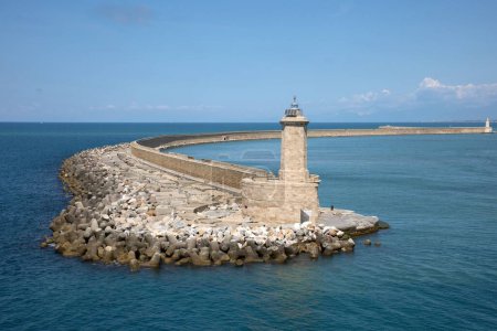 Photo for Livorno harbor lighthouse and sea - Royalty Free Image