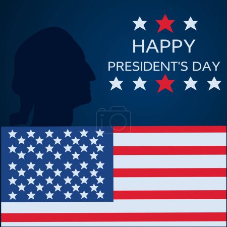 Ilustración de Antecedentes Americano para evento de celebración feliz día del presidente - Imagen libre de derechos