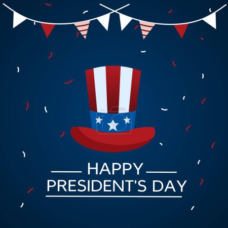 Ilustración de Ilustración vector gráfico de fondo americano para evento de celebración feliz día del presidente - Imagen libre de derechos