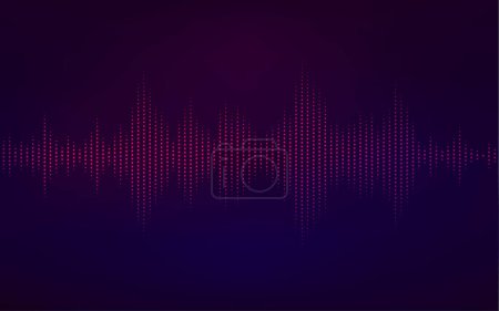 Photo for Abstract digital technology equalizer, sound wave pattern element for decoration - Royalty Free Image