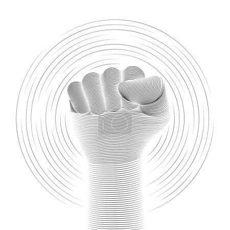 Illustration for Vector of fist related to concept of revolution - Royalty Free Image