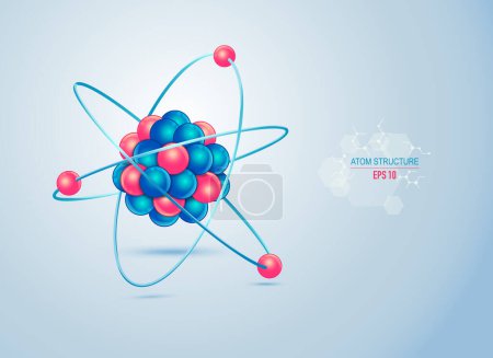 Ilustración de Modelo de estructura atómica para infografía - Imagen libre de derechos