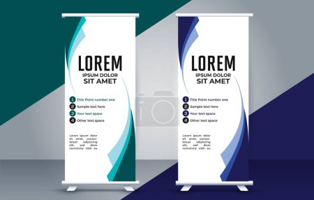 Illustration for Abstract business rollup standee banner template - Royalty Free Image