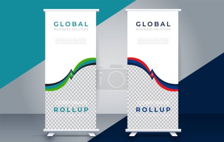 Illustration for Modern roll up banners template - Royalty Free Image