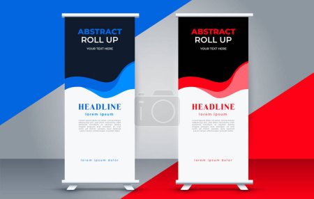 vector business roll up display standee