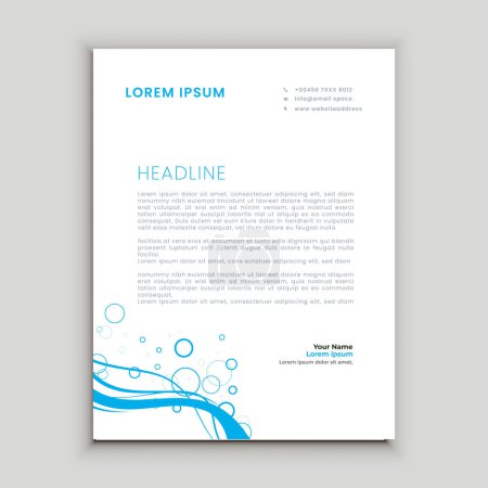 Illustration for Abstract ,minimal and creative letterhead template - Royalty Free Image