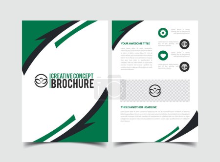 Illustration for Vector modern creative company abstract brochure template - Royalty Free Image