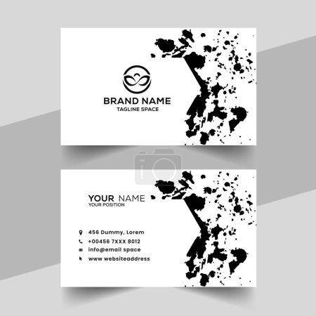 Illustration for Vector creative abstract brush style business card design - Royalty Free Image
