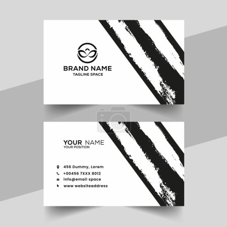 Illustration for Vector creative abstract brush style business card design - Royalty Free Image