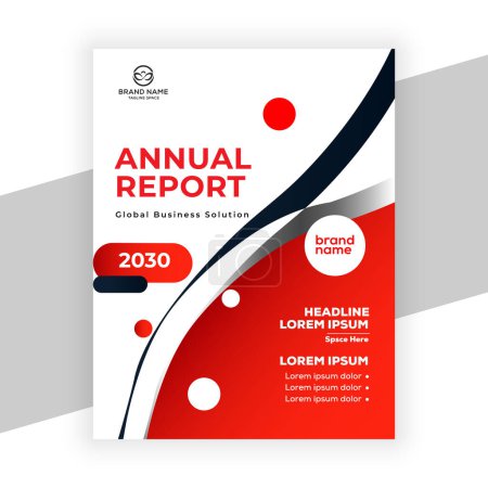 Illustration for Creative corporate annual report template design for data presentation - Royalty Free Image