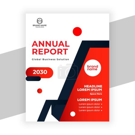 Illustration for Creative corporate annual report template design for data presentation - Royalty Free Image