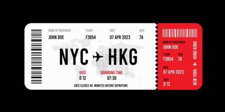 Illustration for Air plane ticket template illustration - Royalty Free Image