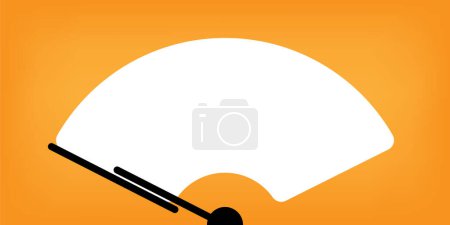 Illustration for Windshield with wiper simple illustration - Royalty Free Image