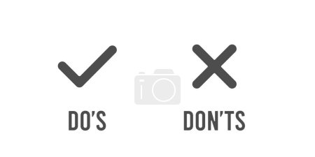 Illustration for Do and Don't box icons illustration - Royalty Free Image