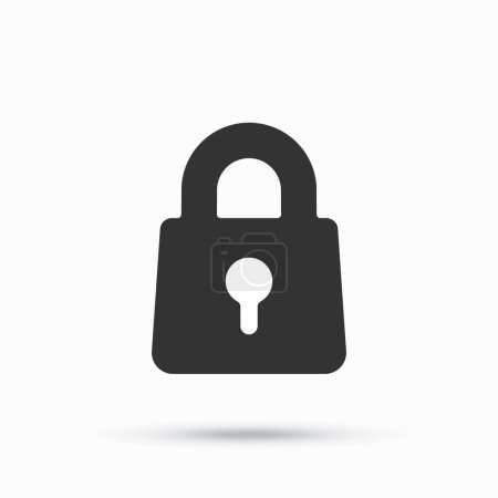 Illustration for Lock simple icon vector illustration - Royalty Free Image