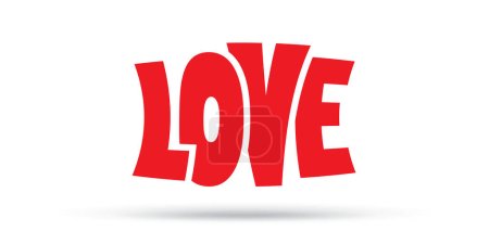 Téléchargez les illustrations : Word LOVE on white illustration - en licence libre de droit
