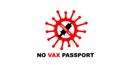 Ilustración de No vax passport concept illustration - Imagen libre de derechos