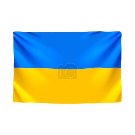 Ukraine national flag blue and yellow illustration