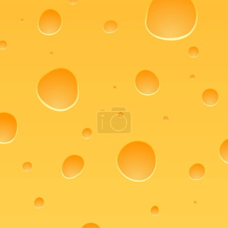 Illustration for Cheese yellow background realistic illustration - Royalty Free Image