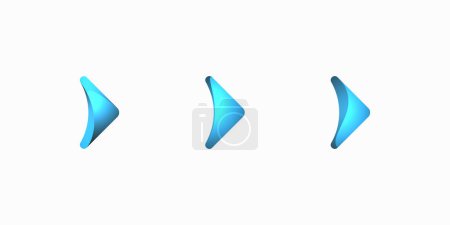 Illustration for Set of arrows icons. Vector illustration - Royalty Free Image