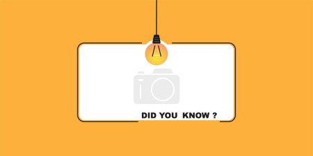 Did you know and lightbulb illustration
