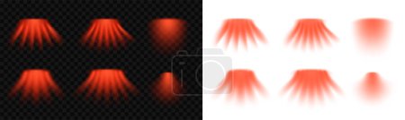 Red warm air flow wave effect. Design element for visualizing hot air flowing. Isolated on transparent png background