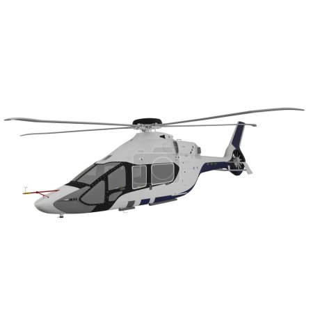 Photo for Helicopter isolated on white - Royalty Free Image