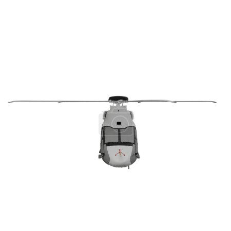 Photo for Helicopter isolated on white - Royalty Free Image