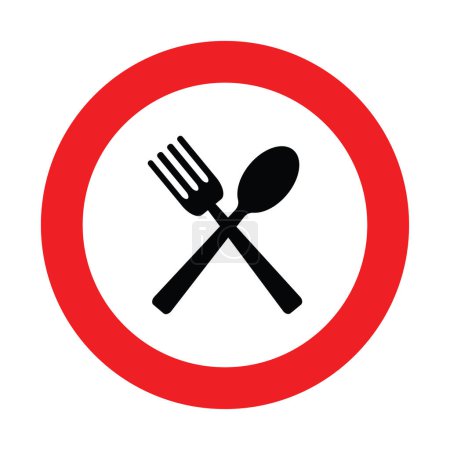 Photo for Spoon and fork ikon vector illustration logo design - Royalty Free Image