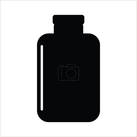 Photo for Bottle ikon vector illustration logo design - Royalty Free Image