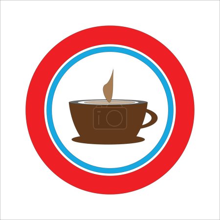 Photo for Coffee cup icon vector illustration logo design - Royalty Free Image