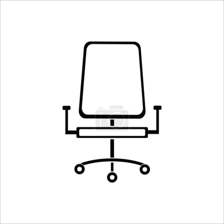 Téléchargez les photos : Chaise de bureau icône vectoriel illustration logo design - en image libre de droit