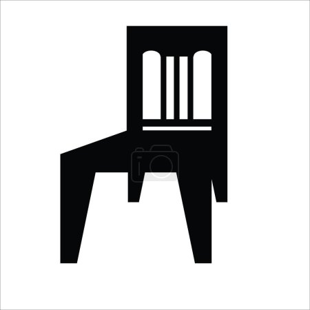 Ilustración de Icono de la silla vector ilustración logo diseño - Imagen libre de derechos