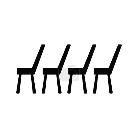 Ilustración de Icono de la silla vector ilustración logo diseño - Imagen libre de derechos