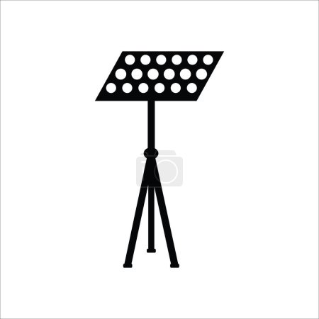 Illustration for Lyric keyboard stand icon vector illustration logo design - Royalty Free Image