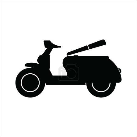 Photo for Motorcycle icon vector illustation logo design - Royalty Free Image