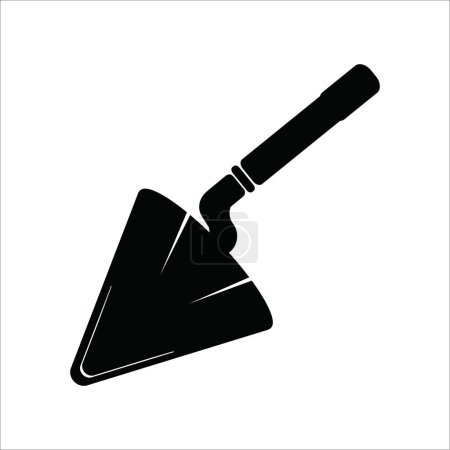 Photo for Spoon of cement icon vector illustration logo design - Royalty Free Image