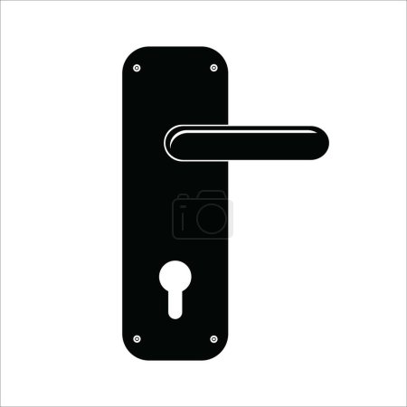 Photo for Door lock handle icon vector illustration logo design - Royalty Free Image