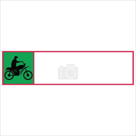 Illustration for Motorbike (blank banner) icon vector illustration logo design - Royalty Free Image
