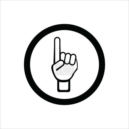 Photo for Index finger icon vector illustration logo design - Royalty Free Image