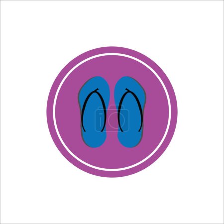 Photo for Slippers icon vector illustration logo design - Royalty Free Image