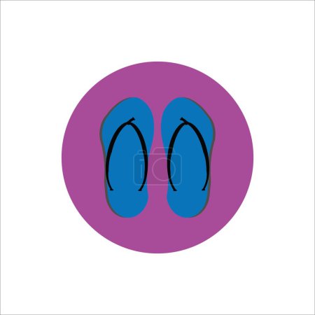 Photo for Slippers icon vector illustration logo design - Royalty Free Image