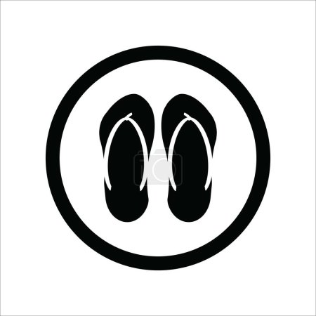 Téléchargez les photos : Pantoufles icône vectoriel illustration logo design - en image libre de droit