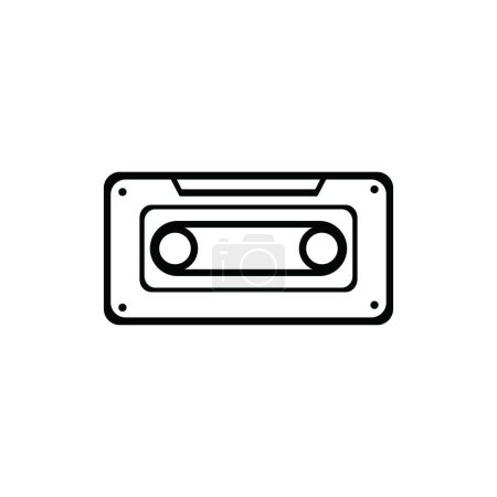 Téléchargez les illustrations : Cassette icône vecteur illustration logo design - en licence libre de droit