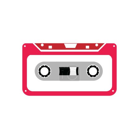 Téléchargez les illustrations : Cassette icône vecteur illustration logo design - en licence libre de droit