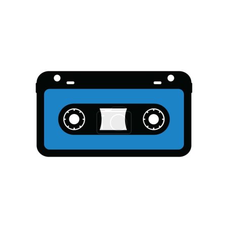 Photo for Tape cassette icon vector illustration logo design - Royalty Free Image