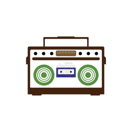 Photo for Tape recorder icon vector illustration logo design - Royalty Free Image