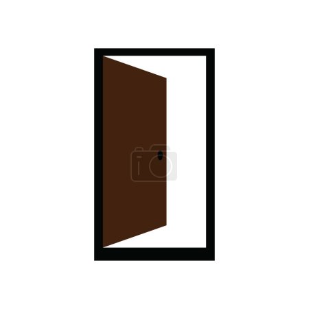 Ilustración de Icono de la puerta vector ilustración logo diseño - Imagen libre de derechos