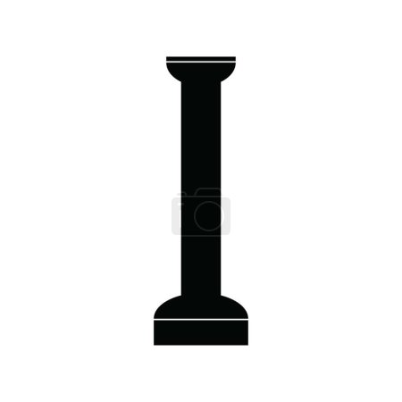 Ilustración de Casa terraza pilares icono vector ilustración logo diseño - Imagen libre de derechos